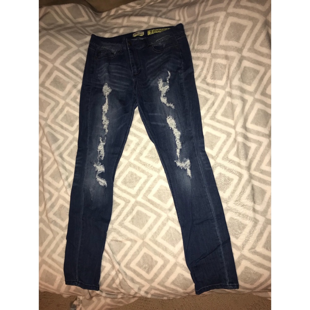 Juniors ripped skinny jeans size 15